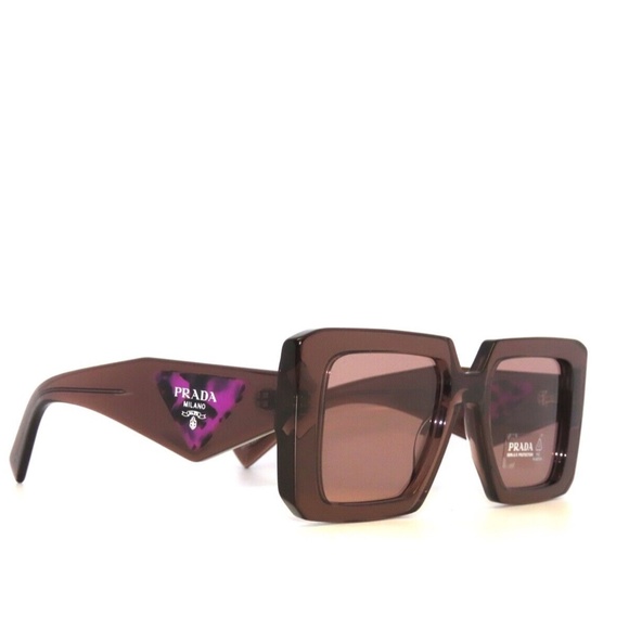 Prada SPR23YS 23 17O60B Transparent Brown Sunglasses 23Y - Picture 3 of 5